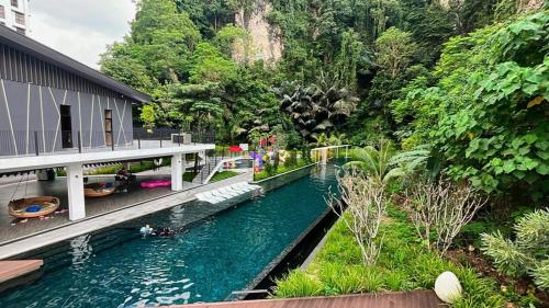 a view of a river with a house at The Cove Hillside Ipoh by Glex in Ipoh