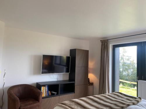 Chalet familial Bergerieにあるテレビまたはエンターテインメントセンター