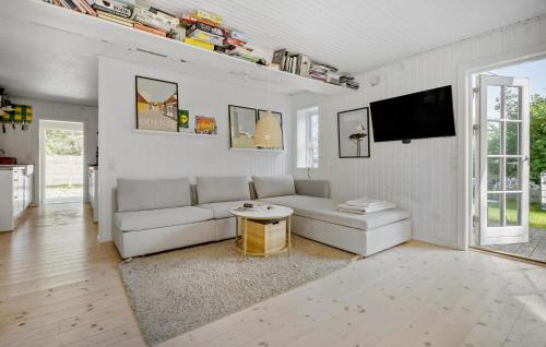Μια τηλεόραση ή/και κέντρο ψυχαγωγίας στο Pet Friendly Home In Sjællands Odde