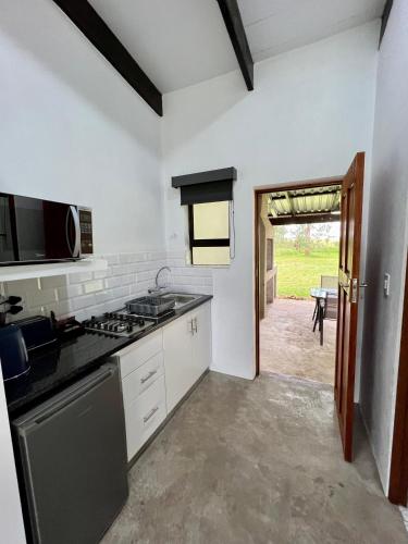 Kuchyň nebo kuchyňský kout v ubytování Merino Stal Guest Farm