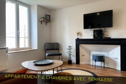 Μια τηλεόραση ή/και κέντρο ψυχαγωγίας στο Les Appartements du Pont Joubert