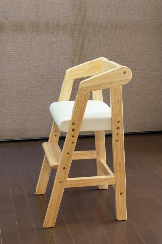 a wooden chair with a white seat in a room at Fujinomiya Base SAKUYA 一棟貸切Vacation Rental in Fujinomiya