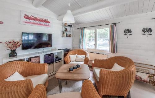 2 Bedroom Cozy Home In Annerstadにあるテレビまたはエンターテインメントセンター