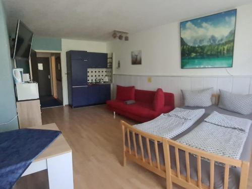 Postel nebo postele na pokoji v ubytování Traumurlaub im Bayerische Wald