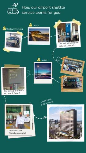 a collage of pictures of different types of buildings at Holiday Inn Sepang - Airport in Sepang