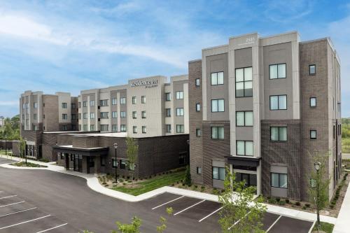 a rendering of the exterior of a hotel at Residence Inn by Marriott Indianapolis Plainfield in Plainfield