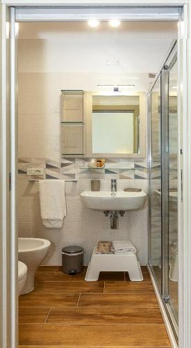 Koupelna v ubytování Hotel Eura