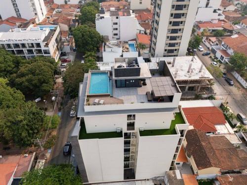 De omliggende buurt of een buurt vlak bij het appartement