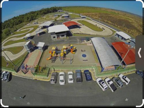 an aerial view of a parking lot with cars parked at Cañaveral Del Mar 1 Quiet and extremally relaxing! in San Felipe de Puerto Plata