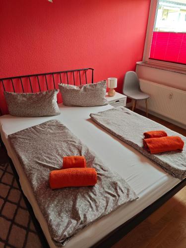 Ένα ή περισσότερα κρεβάτια σε δωμάτιο στο Basti's Rooms&Breakfast - Self Checkin