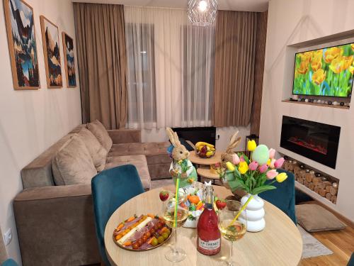 Ruang duduk di Apartman Cvetković, Vila Elsa III