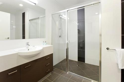 Koupelna v ubytování Hotel Chino
