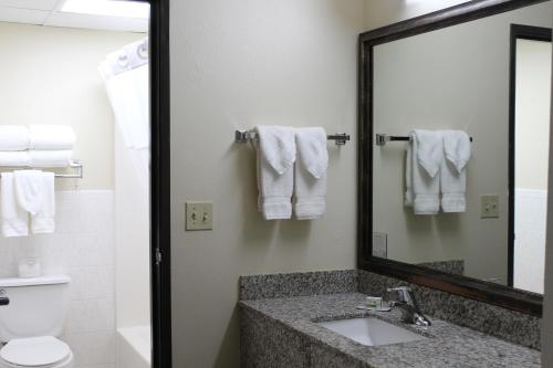Um banheiro em AmericInn by Wyndham Windsor Ft. Collins