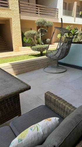 Posezení v ubytování appartement beau rivage pied dans leau