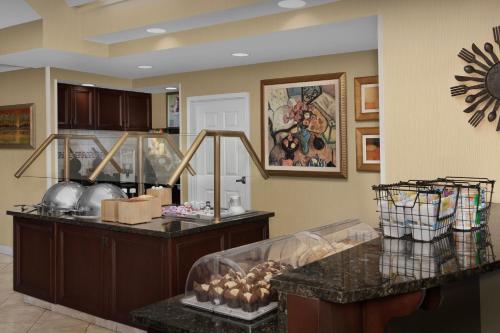 a kitchen with a counter with eggs on it at Residence Inn Spokane East Valley in Spokane Valley