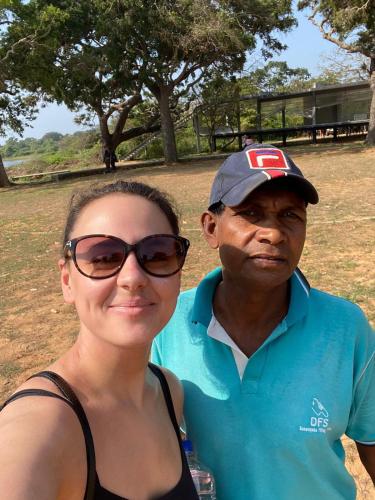 a man and a woman posing for a picture at Green House Yala in Kirinda
