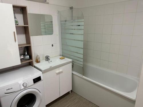 Koupelna v ubytování Appartement proche CHU avec balcon et parking