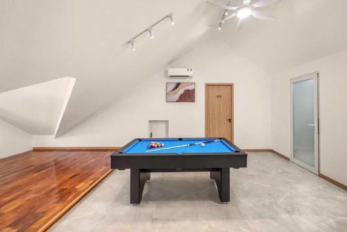 a pool table in a room with a ceiling at Villa seaview and apartment -Spa Da Nang Resort by JT group "Free pick up" in Da Nang