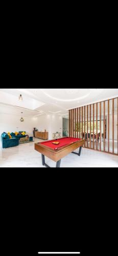 Χώρος καθιστικού στο Beautiful villa Argan golf