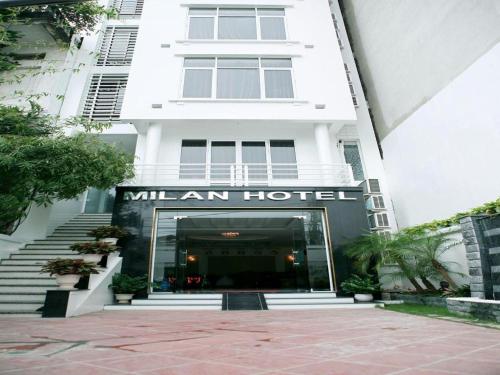 a building with a sign that reads killan an hotel at Hanoi Milan Hotel in Hanoi