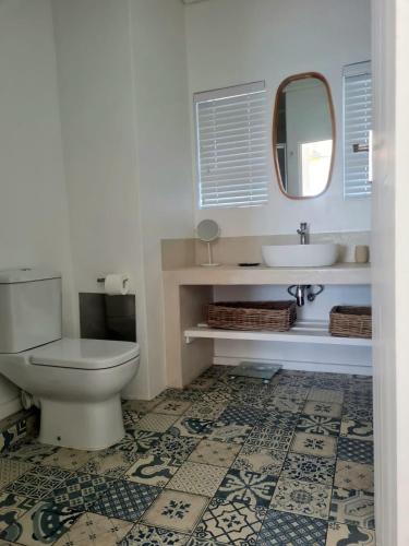 a bathroom with a toilet and a sink at Point Village Accommodation - Ocean Two 43 in Mossel Bay