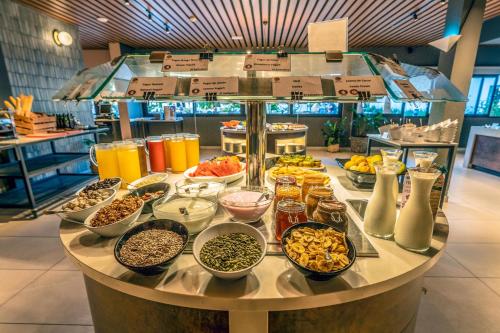 a buffet with different types of food on a table at Coral Cotillo Beach in Cotillo