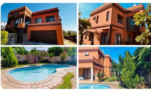 a group of four pictures of a house at The Albatross in Gaborone