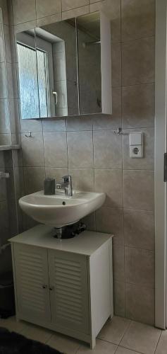 Koupelna v ubytování Ferienwohnung Weißensberg "Berg-Seeblick"