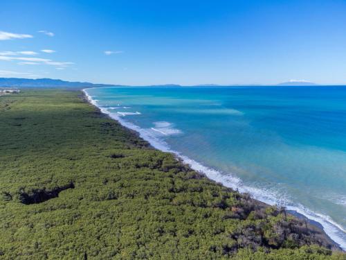 an aerial view of the ocean and a beach at Holiday Home Oliveta 1 by Interhome in Fiorino