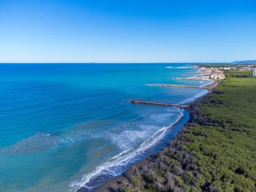 an aerial view of the ocean and a beach at Holiday Home Oliveta 1 by Interhome in Fiorino