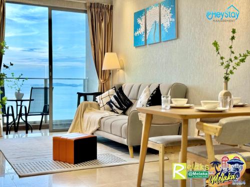 Zona de estar de Silver Scape Residence Melaka Raya By Heystay Management