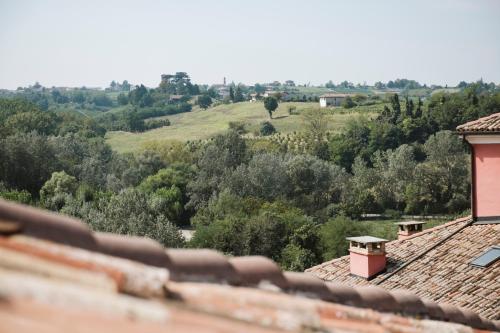 a view from the roof of a house at Vicolo Al Castello - Langhe e Monferrato Suites in Costigliole dʼAsti