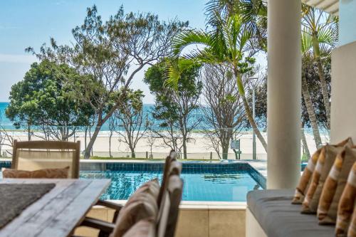 a view of the beach from the living room of a villa at Lawson House 2 in Byron Bay