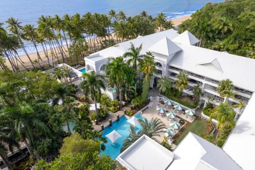 an aerial view of the resort and the beach at Alamanda Palm Cove by Belle Escapes in Palm Cove