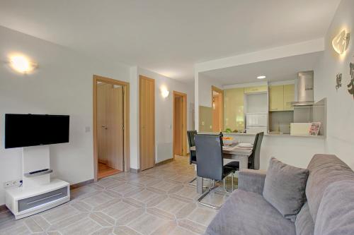 Телевизор и/или развлекательный центр в El Tarter Mountain Ski Vacation Rental - Happy Rentals