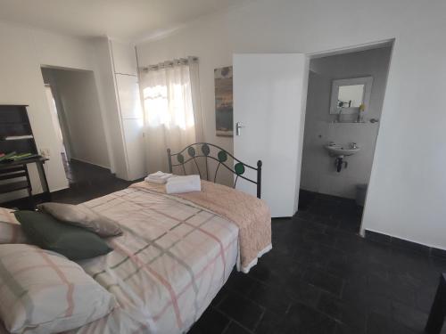 a bedroom with two beds and a sink at Escape in Pretoria