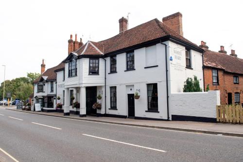 a row of white buildings on the side of a street at The White Hart by Innkeeper's Collection in Hook