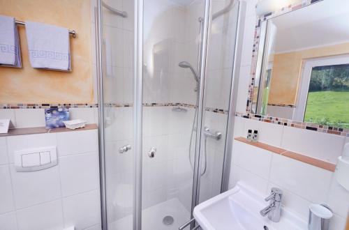 Koupelna v ubytování Tommes Gästehaus Zur Mühle