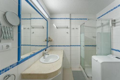 Et badeværelse på Studio over the ocean