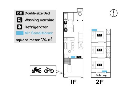 a floor plan of a house at Tsutsuicho STAY in Nagoya