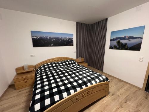 Postel nebo postele na pokoji v ubytování Ferienhaus Höflein