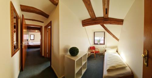 Postel nebo postele na pokoji v ubytování Haus zur Waldbrücke