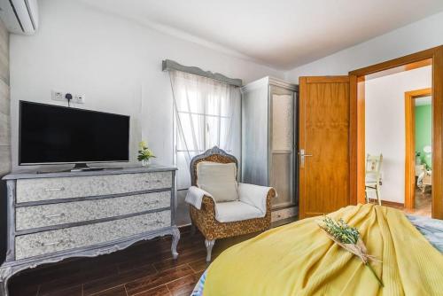 TV a/nebo společenská místnost v ubytování La Casita de Coco Tejeda