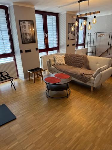 Χώρος καθιστικού στο Einzimmerwohnung mit Tiefgarage Stein bei Nürnberg