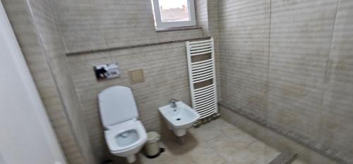 Bilik mandi di Conac Tigveni Pool & Spa Retreat