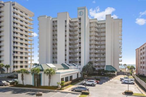 a view of a city with tall buildings at Shoalwater 705- Beach front indoor pool hot tub grill in Orange Beach