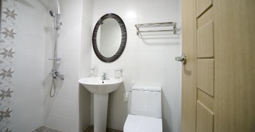 Phòng tắm tại Bowhill Resort & Pension