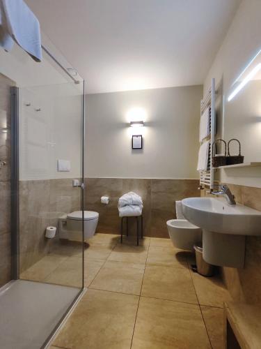 Koupelna v ubytování Villa del Poggio Prosecco Bike Hotel