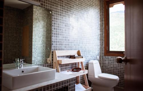 Koupelna v ubytování Hotel Osel