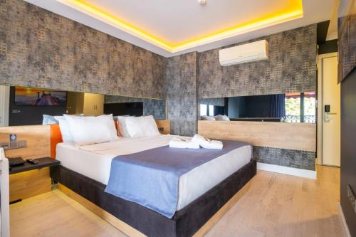 a bedroom with a large bed in a room at 216 Bosphorus in Istanbul